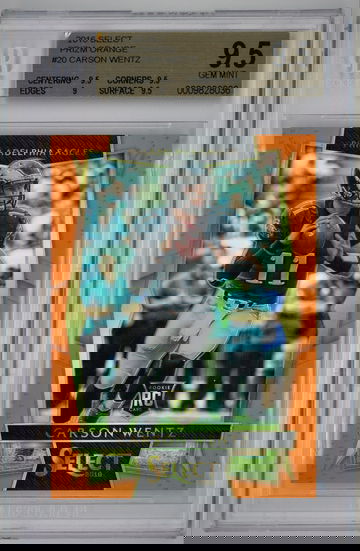 2016 Select Prizm Orange /49 Carson Wentz BGS 9.5 *******SALE PRICE*******