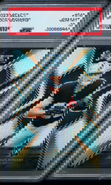 2023 Panini Select Prizm Brock Bowers #516 RC PSA 10