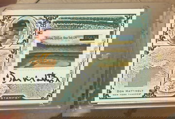 2005 Leaf Century Don Mattingly Stamps Legendary Fields Jersey Auto /5