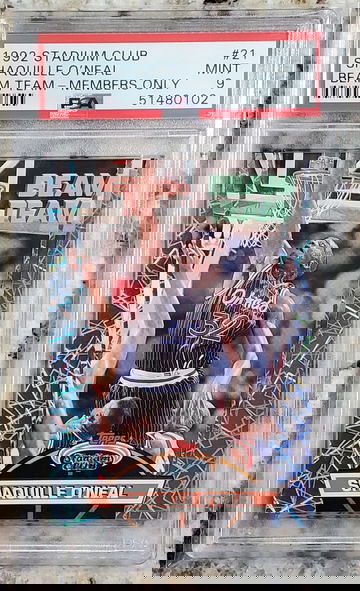 1992 Stadium Club Beam Team "MEMBERS ONLY" SHAQUILLE O'NEAL PSA 9