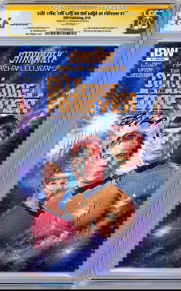 STAR TREK: CITY ON THE EDGE OF FOREVER #1 CGC-SS 9.6 SIGNED J.K. WOODWARD 2014