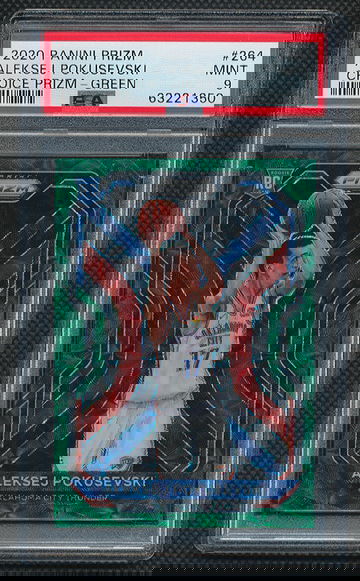 2020 Prizm Aleksej Pokusevski Choice Green /8 PSA 9
