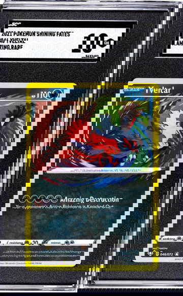 2021 Pokemon Shining Fates #046 Yveltal Amazing Rare SGC 10