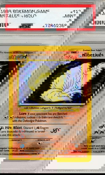 1999 POKEMON GAME NINETALES-HOLO #12 PSA 9 MINT