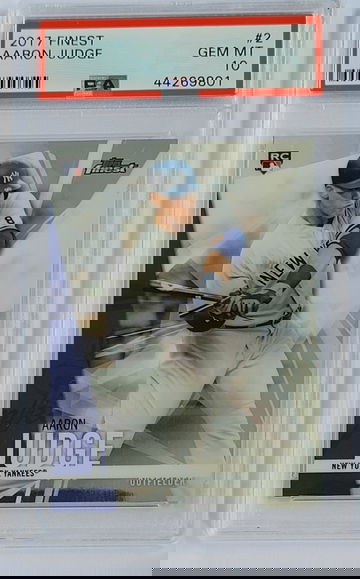 2017 Topps Finest Aaron Judge PSA 10