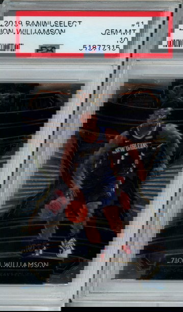 ZION WILLIAMSON 2019 PANINI SELECT CONCOURSE PSA 10