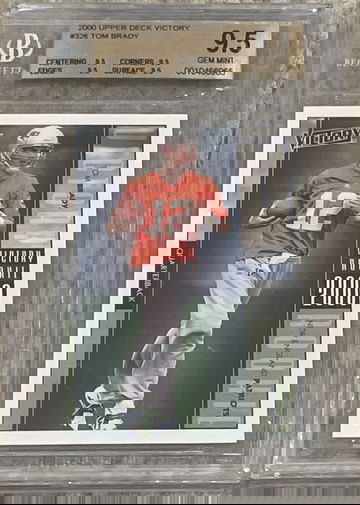 2000 Tom Brady Upper Deck Victory RC  Rookie bgs 9.5 psa 10