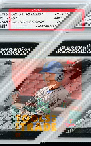 2010 Topps Pro Debut #TT27 Mike Trout Baseball America Tools/Trade PSA9