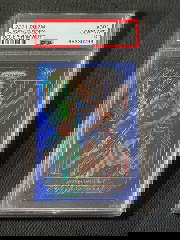 2021 Prizm Josh Giddey Blue Shimmer RC Rookie /30 COLOR MATCH #301 PSA 10 Gem Mint POP2