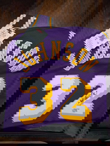 Fanatics Hardwood Classics Magic Johnson Autographed jersey.