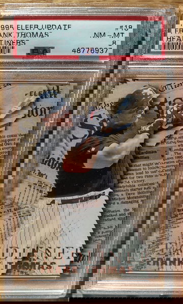 1995 Fleer Update Headliner Frank Thomas PSA 8