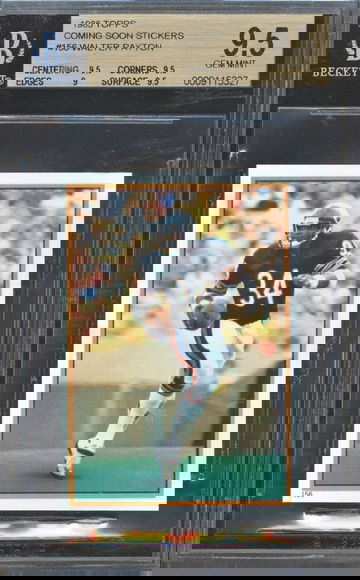 1985 Topps Stickers Walter Payton BGS 9.5 GEM MINT