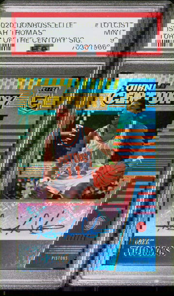 2020 Panini Donruss Elite Isiah Thomas Turn Of The Century Auto /49 PSA 9 Mint Pistons