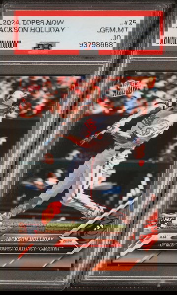 2024 TOPPS JACKSON HOLLIDAY NOW #75 RC ROOKIE PSA 10