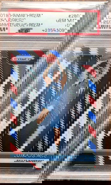 LUKA DONCIC 2018-19 Prizm Red/White/Blue Rookie RC PSA 10