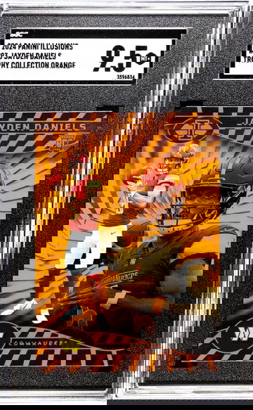 2024 Panini Illusions #93 Jayden Daniels Trophy Collection Orange SGC 9.5