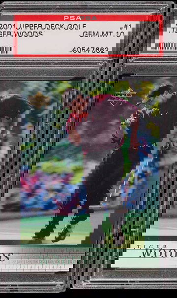 2001 Upper Deck Golf Tiger Woods #1 PSA 10 Gem Mint  (ships from PWCC)