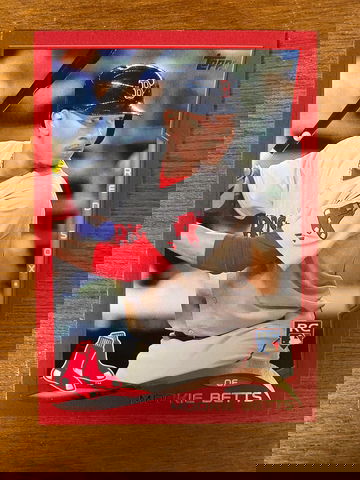 2014 Topps Update Mookie Betts Target Red Parallel RC SP US-26 Color Match MVP