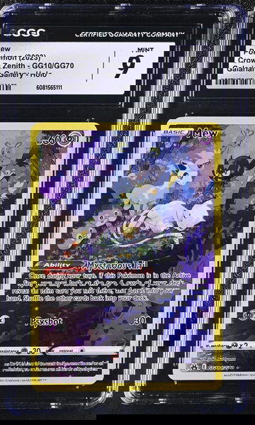 2023 Pokémon Sword & Shield Crown Zenith Galarian Gallery Mew #GG10/GG70 CGC 9