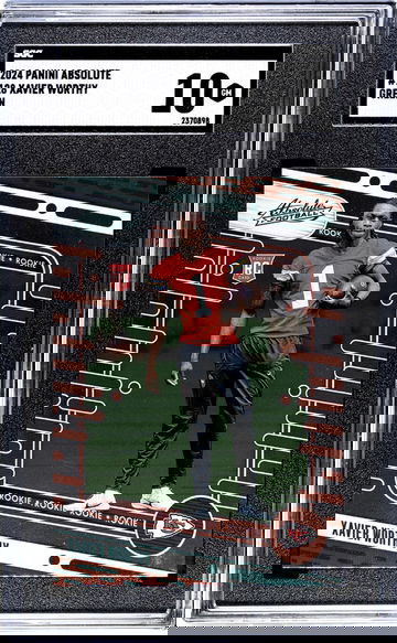 2024 Panini Absolute #128 Xavier Worthy Green SGC 10