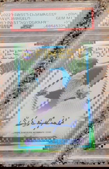 2022 Finest Flashbacks Dave Winfield 1995 Finest Autograph PSA 10