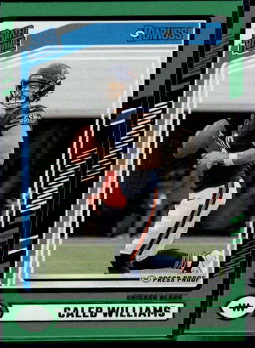 2024 Panini Donruss Press Proof Green Caleb Williams #327 RC