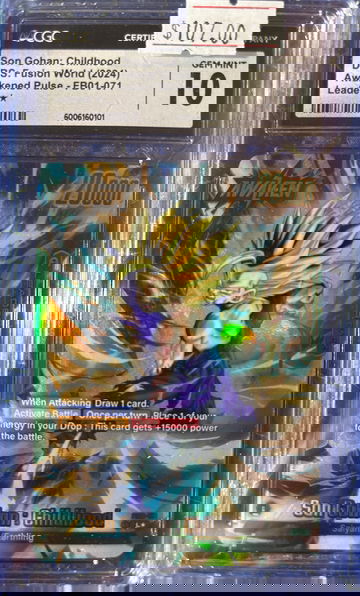 2024 Son Gohan: Childhood (Ascension) DBS Fusion World Awakened Pulse FB01-071 Leader* CGC 10 Gem Mint