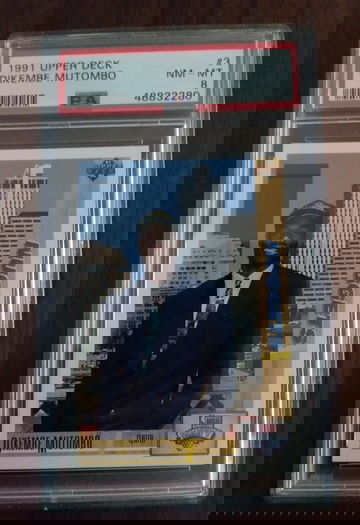 PSA 1991 Upper Deck #3 Dikembe Mutombo RC / Rookie Card Graded PSA 8 NM-MT 