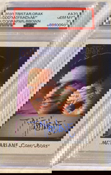 2010 Tristar Obak Todd McFarlane Auto Brown  PSA 10   