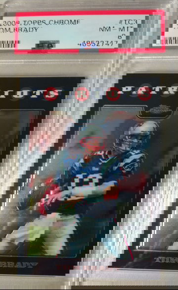 2008 Topps Chrome Tom Brady PSA 8