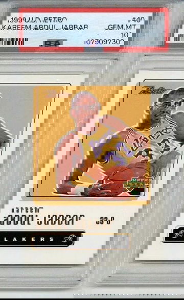 1999 UPPER DECK RETRO #40 KAREEM ABDUL JABBAR LAKERS PSA 10 LOW POP