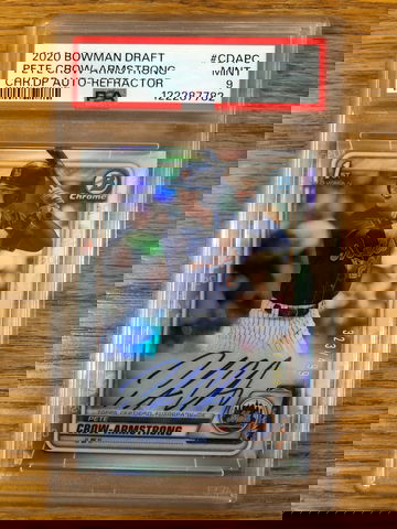 2020 Bowman Chrome Draft Pete Crow-Armstrong refractor /499 auto 