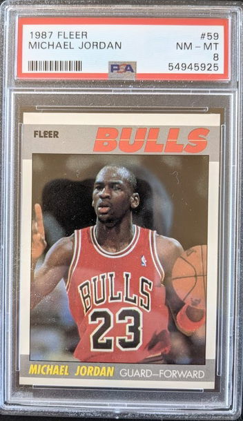 1987 Fleer Michael Jordan PSA 8