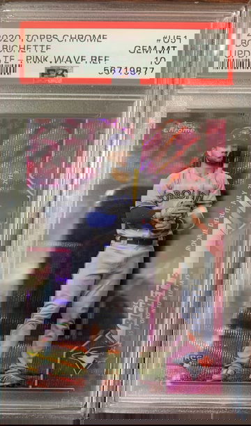 Bo Bichette Topps Chrome Update Pink Wave Refr actor U51 (Pop 7)