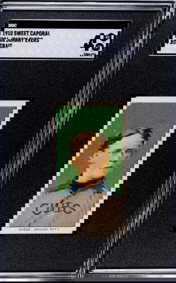 1910 T206 Sweep Caporal Johnny Evers Portrait Variation