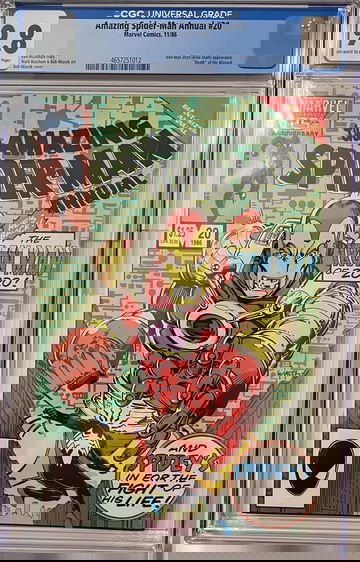 AMAZING SPIDER -MAN ANNUAL # 20  MARVEL COMICS 1986  CGC 9.8 WHITE PAGES SHARP BOOK!