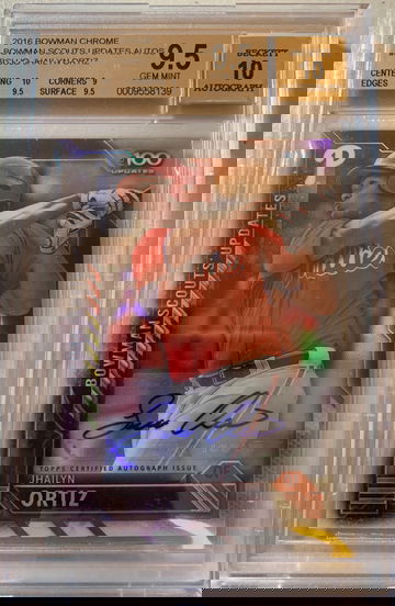 2016 Bowman Chrome Jhailyn Ortiz Auto /199 BGS 9.5/10