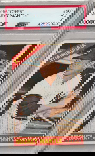 1966 Topps Mickey Mantle PSA 3