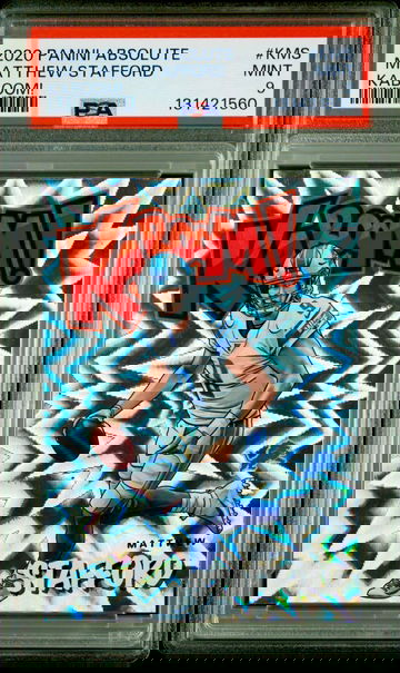 2020 Matthew Stafford Panini Absolute Kaboom Vertical Holo PSA 9 #K-MS KABOOM! SP