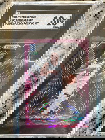 2020-21 Prizm 297 Desmond Bane Rc Purple Pulsar 24/35 SGC 10