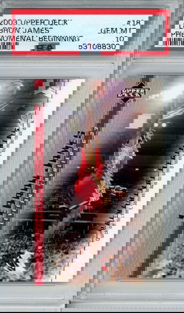 LEBRON JAMES 2003 Upper Deck Phenomenal Beginning #18 PSA 10 Gem Mint Cavs Lakers Heat