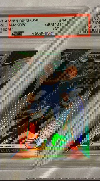 2019 Prizm Draft Picks Zion Williamson Silver #64 PSA 10