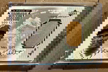 1999 Upper Deck A Piece of History Mel Ott 500 Home Run Club Game Used Bat