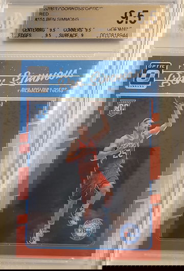 BEN SIMMONS 2016-17 OPTIC RED BGS 9.5. 86/99