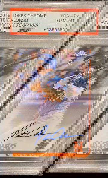 2019 Topps Chrome Pete Alonso Rookie RC Auto PSA 10 Mets #RA-PA Gem Mint