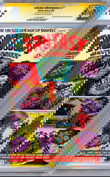 FANTASY MASTERPIECES #1 CGC-SS 7.5 *SIGND STAN LEE* DITKO KIRBY SINNOTT ART 1966