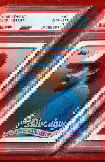 1989 Cecil Fielder #541 Card PSA 8 Toronto Blue Jays