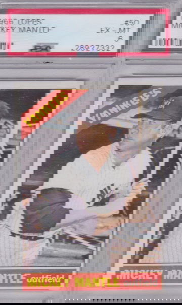 1966 Topps Mickey Mantle #50 PSA 6