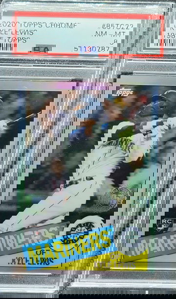 2020 Topps Chrome 1985 #85TC22 Kyle Lewis Rookie RC PSA 8 Seattle Mariners