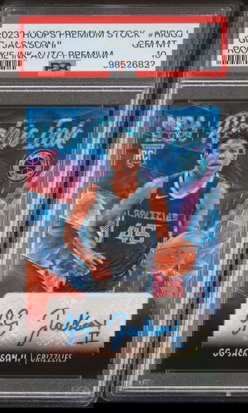 2023 Panini Hoops GG Jackson II Premium Stock Rookie Ink /75 RC Auto PSA 10